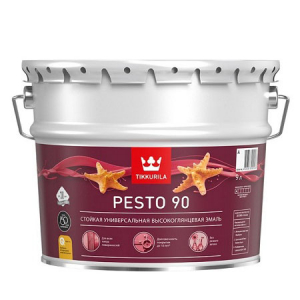 TIKKURILA EURO MIRALKYD / PESTO 90 эмаль алкидная, универсальная, высоко глянцевая, база A (9л)