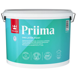 TIKKURILA PRIIMA краска интерьерная, однослойная, глубокоматовая, база C (9л)