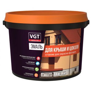 VGT ПРОФИ ЭМАЛЬ ДЛЯ КРЫШИ И ЦОКОЛЯ полуглянцевая, бордовая (10кг)
