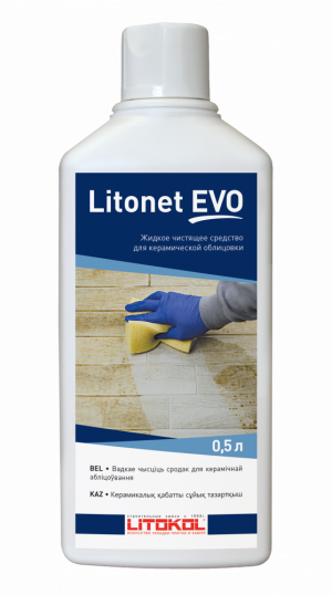 LITOKOL LITONET EVO средство концентрат для очистки плитки, в т.ч. от эпоксидной затирки (1л)