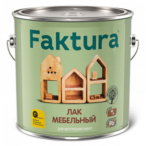 УД_FAKTURA лак мебельный износостойкий алкидный, для дерева и металла, высоко глянцевый (2,7л)