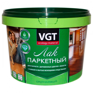 VGT ЛАК ПО ДЕРЕВУ АКРИЛОВЫЙ ПАРКЕТНЫЙ для пола, мебели внутри помещения, глянцевый (2,2кг)