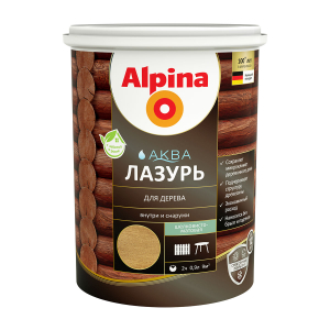 ALPINA Аква Лазурь для дерева, орех (0,9л)