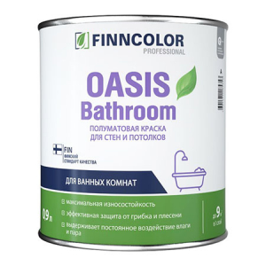 FINNCOLOR OASIS BATHROOM краска влагостойкая для влажных помещений полуматовая, база A (0,9л)