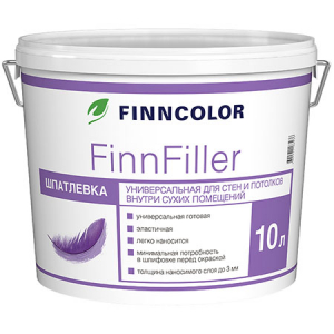 FINNCOLOR FINNFILLER шпаклевка универсальная, финишная для сухих помещений (10л)
