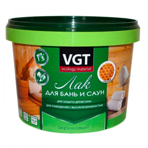 VGT / ВГТ акриловый лак для бань и саун с воском