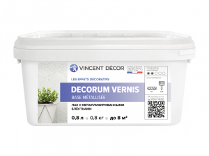 Vincent Decor Decorum Vernis / Винсент Декрорум Вернис База Металлизе защитный лак