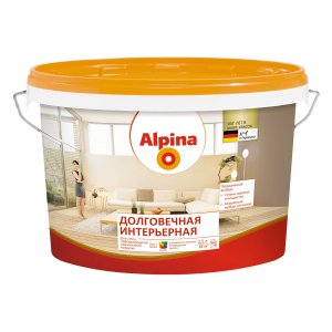Alpina / Альпина Долговечная Интерьерная шелковисто матовая краска для стен и потолков   