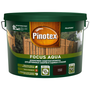 Pinotex Focus Aqua / Пинотекс Фокус Аква защитная пропитка для деревянных заборов и садовых строений   