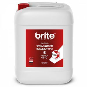 BRITE PROFESSIONAL грунтовка фасадная всесезонная (10л)