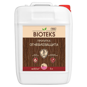 ТЕКС BIOTEKS ОГНЕБИОЗАЩИТА II ГРУППА состав для защиты древесины, с розовым индикатором (5л)