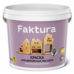 FAKTURA краска акриловая для деревянных фасадов с натуральным воском и биозащитой, вн/нар, С (2,7л)
