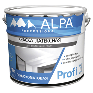 Alpa Profi 3 профессиональная латексная краска для внутренних и наружных работ