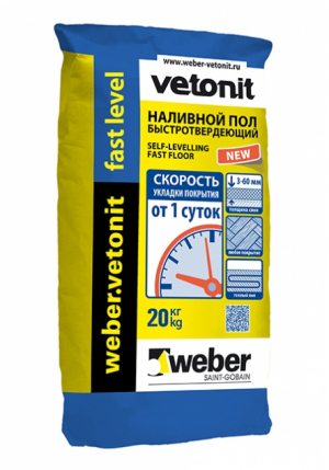 weber.vetonit fast level / Ветонит Фаст Левел быстротвердеющий наливной пол