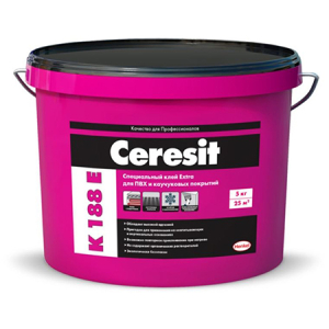 CERESIT K 188E EXTRA клей специальный для ПВХ и каучуковых напольных покрытий (5кг)