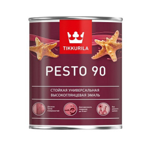 TIKKURILA EURO MIRALKYD / PESTO 90 эмаль алкидная, универсальная, высоко глянцевая, база C (0,9л)