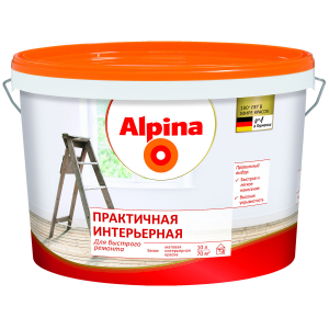 Alpina / Альпина Практичная Интерьерная матовая краска для стен и потолков