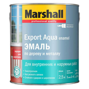 MARSHALL EXPORT AQUA ENAMEL эмаль на водной основе, универсальная, полуматовая, черная (2,5л)
