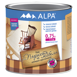 Alpa защитный лак для стен, паркета и мебели