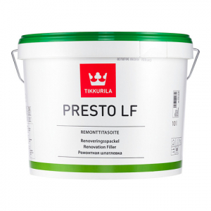 Tikkurila Presto LF / Тиккурила Престо ЛФ водоразбавляемая, готовая к применению легкая шпатлевка