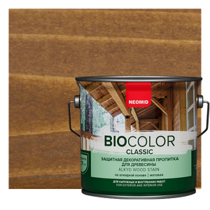 NEOMID BIO COLOR CLASSIC защитная декоративная пропитка на алкидной основе, дуб (2,7л)