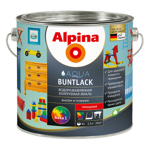 Alpina Aqua Buntlack / Альпина Аква Бунтлак водная эмаль глянцевая