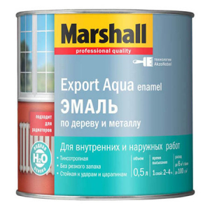 MARSHALL EXPORT AQUA ENAMEL эмаль на водной основе, универсальная, полуматовая, светло-серая (0,5л)