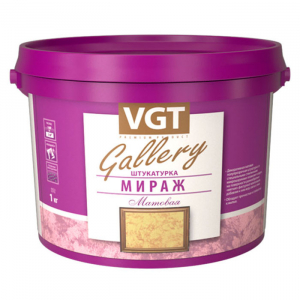 VGT GALLERY МИРАЖ МАТОВАЯ штукатурка декоративная со специальными стеклянными микрошариками (1кг)