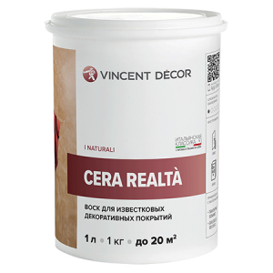 VINCENT DECOR CERA REALTA защитный воск для венецианской штукатурки (1л)