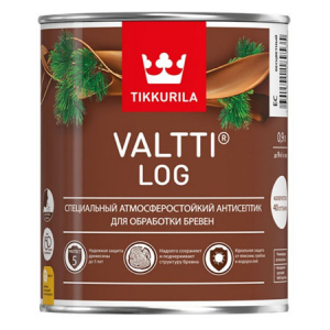 TIKKURILA VALTTI LOG антисептик специальный для бревен, атмосферостойкий, тик (0,9л)