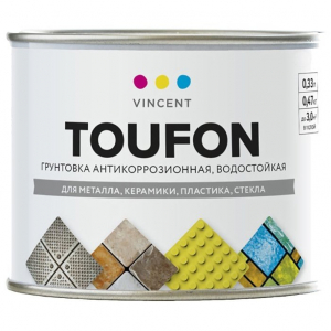 VINCENT TOUFON грунтовка антикоррозионная для металла, керамики, пластика и стекла (0,33л)