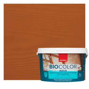 NEOMID BIO COLOR AQUA защитная декоративная пропитка на акриловой основе, кедр (0,9л)