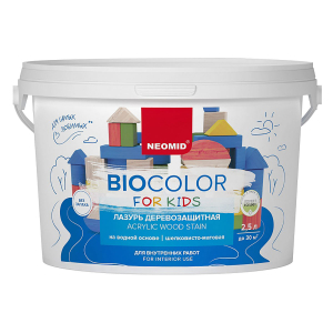 Neomid BioColor For Kids / Неомид Биоколор лазурь деревозащитная, цветная