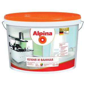 ALPINA КУХНЯ И ВАННАЯ краска для влажных помещений, п/мат, База-1 (2,5л)