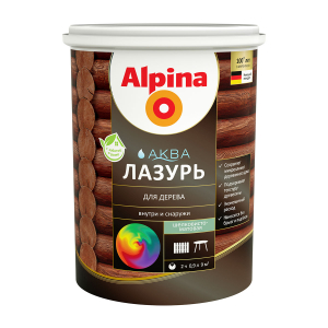 ALPINA Аква Лазурь для дерева колеруемый  (0,9л)
