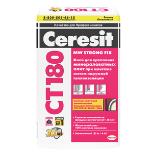 Ceresit CT 180 MW Strong Fix / Церезит клей для плит из минваты при теплоизоляции