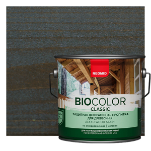 NEOMID BIO COLOR CLASSIC защитная декоративная пропитка на алкидной основе, палисандр (2,7л)