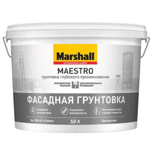 MARSHALL MAESTRO ГРУНТОВКА ФАСАДНАЯ глубокого проникновения, с антисептиком (10л)