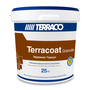 TERRACO TERRACOAT GRANULE штукатурка декоративная акриловая, зерно 1 мм, шуба (25кг)