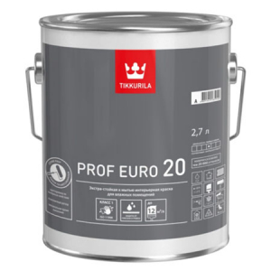 Tikkurila Prof Euro 20 / Тиккурила Проф Евро 20 интерьерная краска для влажных помещений   