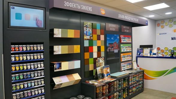 Флагманский магазин МИР КРАСОК. Мастерская Цвета DULUX