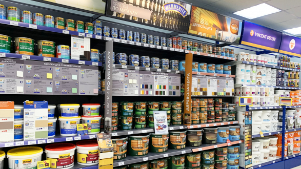 Мир Красок. Мастерская Цвета Dulux. Центр Красок Tikkurila. В Обнинске на проспекте Маркса