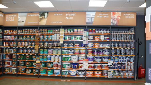 Флагманский магазин МИР КРАСОК. Мастерская Цвета DULUX